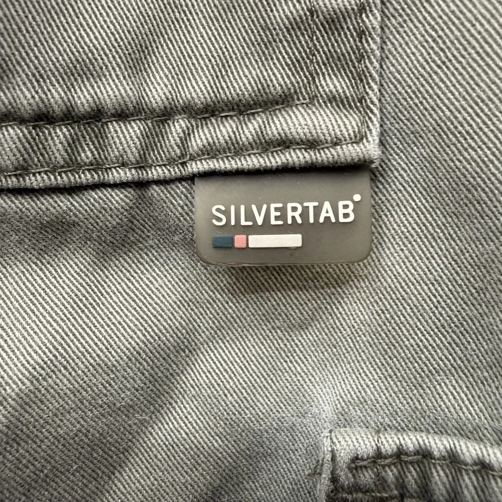 Levis Silvertab Cargo Shorts Mens 34‎ Green Relaxed Fit Utility Pockets Denim
